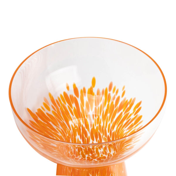 TOV Furniture Dottie Handblown Cocktail Glass Set - Artisanal Elegance for Unique Entertaining and Gifting Orange TOV-T68871