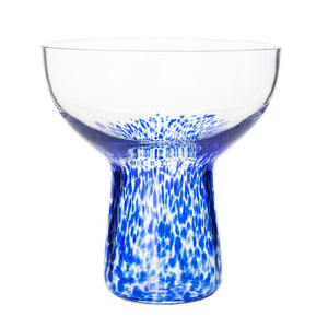 TOV Furniture Dottie Handblown Cocktail Glass Set - Artisanal Elegance for Unique Entertaining and Gifting Blue TOV-T68873