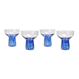 Dottie Blue Dots Handblown Cocktail Glass - Set of 4 TOV-T68873 TOV Furniture