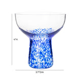 Dottie Blue Dots Handblown Cocktail Glass - Set of 4 TOV-T68873 TOV Furniture