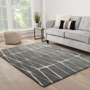 Jaipur Living Town Botticino Contemporary Moroccan Handmade Indoor Rug Gray 12'x18'