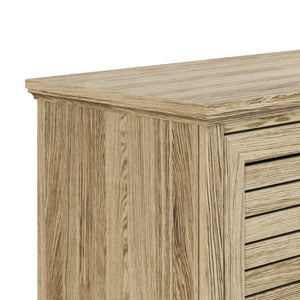 Legends Furniture Bridgevine Home Topenga 68 Inch 4-door Tv Console For Tvs Up To 80 Inches, No Assembly Required, Alabaster Finish Blue Denim And Whiskey, Beige Oak Solids & Veneers Tp1210.Alb