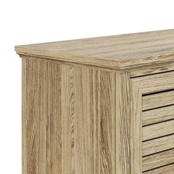 Legends Furniture Bridgevine Home Topenga 68 Inch 4-door Tv Console For Tvs Up To 80 Inches, No Assembly Required, Alabaster Finish Blue Denim And Whiskey, Beige Oak Solids & Veneers Tp1210.Alb