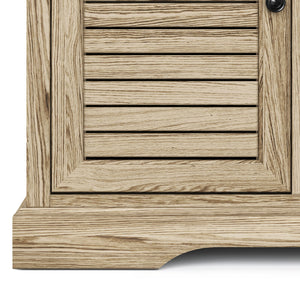 Legends Furniture Bridgevine Home Topenga 68 Inch 4-door Tv Console For Tvs Up To 80 Inches, No Assembly Required, Alabaster Finish Blue Denim And Whiskey, Beige Oak Solids & Veneers Tp1210.Alb