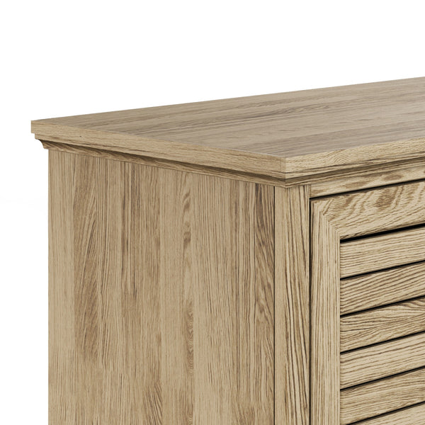 Legends Furniture Bridgevine Home Topenga 66 Inch Tv Stand Console For Tvs Up To 80 Inches, No Assembly Required, Alabaster Finish Alabaster, Beige Oak Solids And Veneers Tp1211.Alb