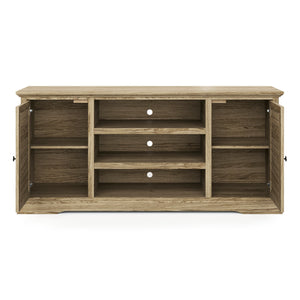 Legends Furniture Bridgevine Home Topenga 66 Inch Tv Stand Console For Tvs Up To 80 Inches, No Assembly Required, Alabaster Finish Alabaster, Beige Oak Solids And Veneers Tp1211.Alb