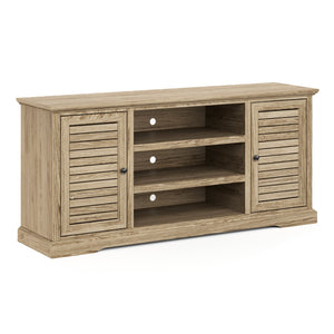 Legends Furniture Bridgevine Home Topenga 66 Inch Tv Stand Console For Tvs Up To 80 Inches, No Assembly Required, Alabaster Finish Alabaster, Beige Oak Solids And Veneers Tp1211.Alb