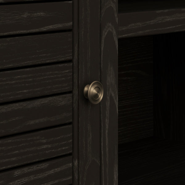 Legends Furniture Bridgevine Home Topenga 83 Inch Tv Stand Console For Tvs Up To 95 Inches, No Assembly Required, Clove Finish Alabaster, Brown Oak Solids And Veneers Tp1222.Clv