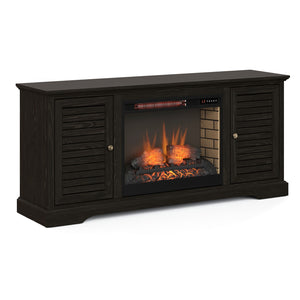 Legends Furniture Bridgevine Home Topenga 68 Inch Electric Fireplace Tv Console For Tvs Up To 80 Inches, Clove Finish Clove, Brown Oak Solids And Veneers Tp5120.Clv
