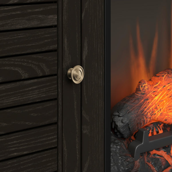 Legends Furniture Bridgevine Home Topenga 68 Inch Electric Fireplace Tv Console For Tvs Up To 80 Inches, Clove Finish Clove, Brown Oak Solids And Veneers Tp5120.Clv