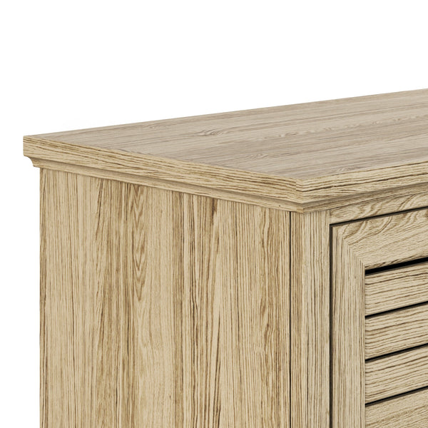 Legends Furniture Bridgevine Home Topenga 83 Inch Electric Fireplace Tv Console For Tvs Up To 95 Inches, Alabaster Finish Alabaster, Beige Oak Solids And Veneers Tp5410.Alb