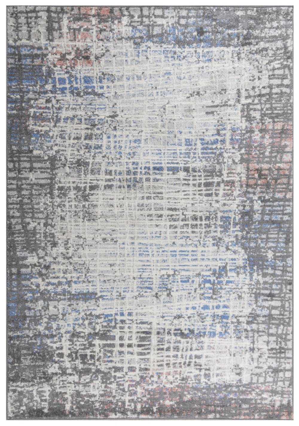 Alora Decor Tapestry Modern Gray Rectangle Rug — Power-Loomed Polypropylene With Low-Profile Pile, Durable Style 5'2" x 7'3" TPRTPR101ZO006287