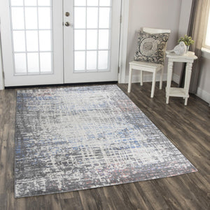 Alora Decor Tapestry Modern Gray Runner Rug 2'6"X7'3" Power-Loomed Polypropylene, Stain-Resistant Jute Backing TPRTPR101ZO002673