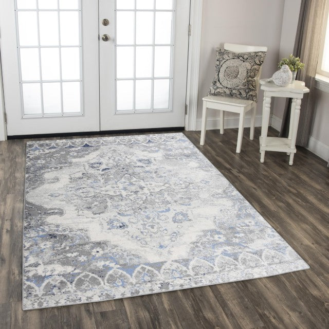 Alora Decor Tapestry Vintage-Style Gray Runner Rug 2'6"X7'3" Power-Loomed Polypropylene — Durable, Fade-Resistant Elegance TPRTPR10300462673