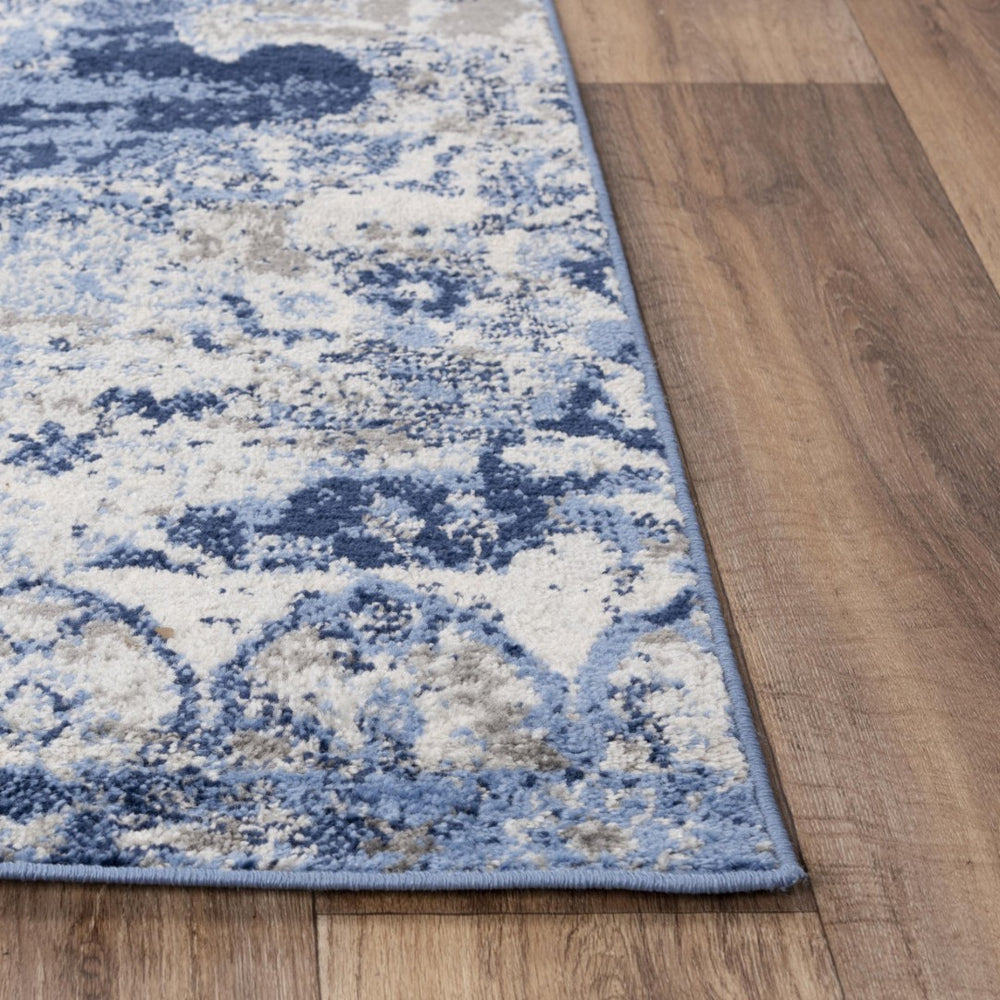 Alora Decor Tapestry Vintage-Style Blue Runner Rug 2'6"X7'3" Power-Loomed Polypropylene Durable & Easy Care TPRTPR10500092673