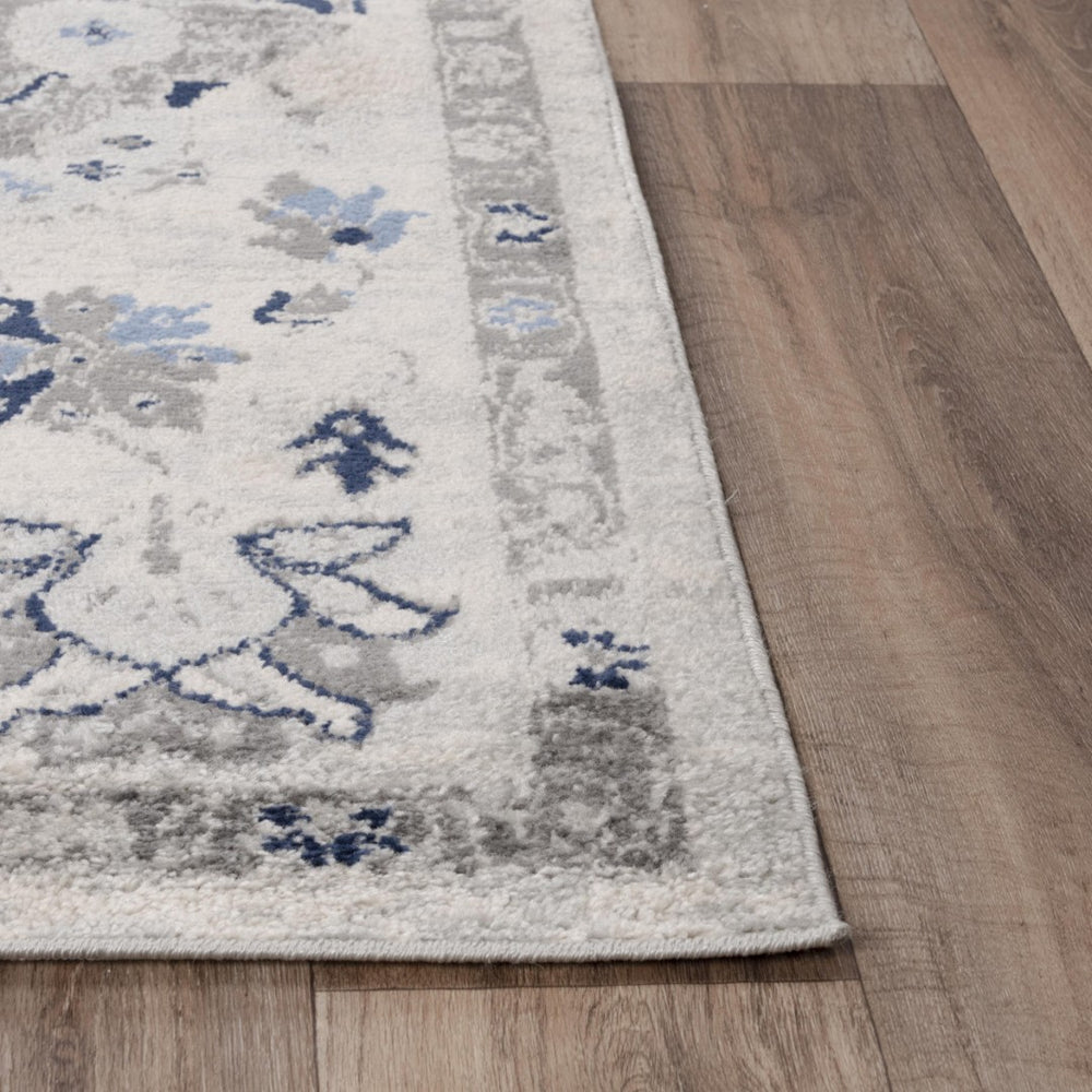 Alora Decor Tapestry Vintage-Style Gray Runner Rug 2'6"X7'3" — Power-Loomed Polypropylene, Low-Profile Durable Elegance TPRTPR10600462673