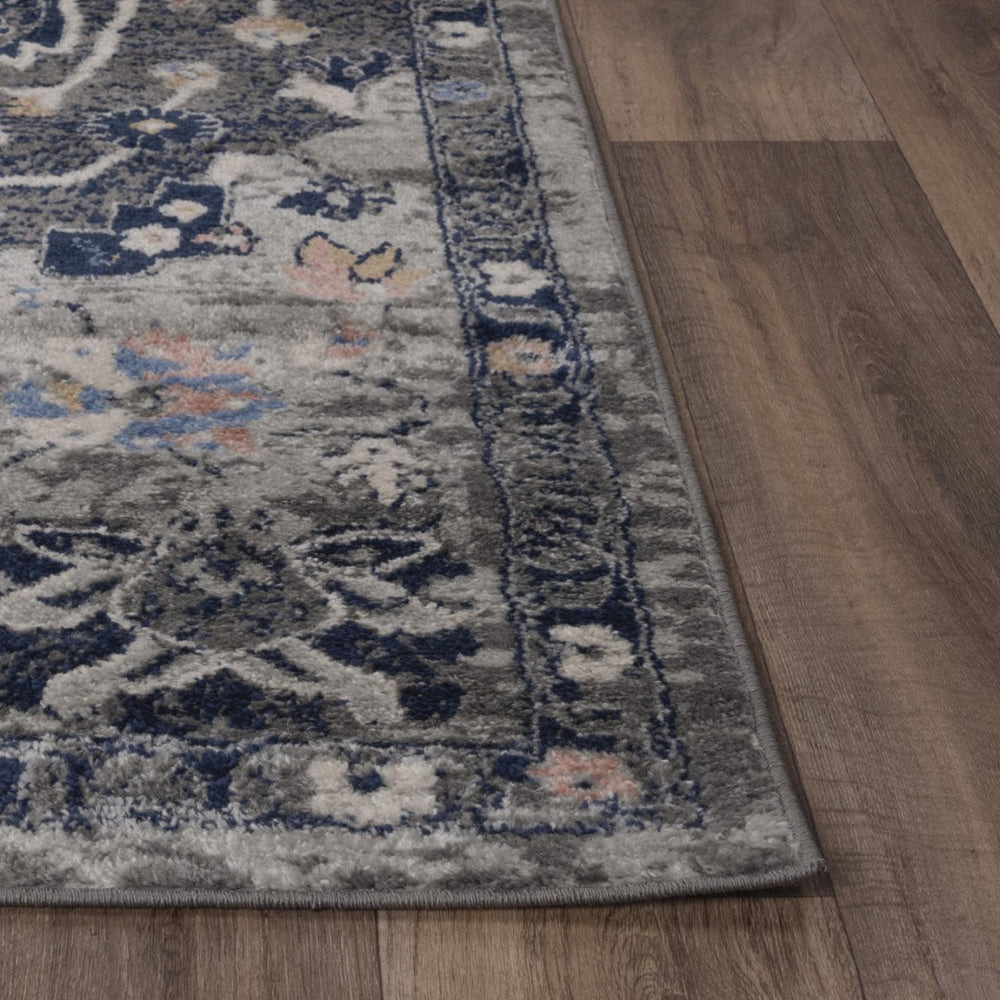 Alora Decor Tapestry Vintage Gray Runner Rug 2'6"X7'3" Power-Loomed Polypropylene, Jute-Backed Stain-Resistant Elegance TPRTPR108DR002673