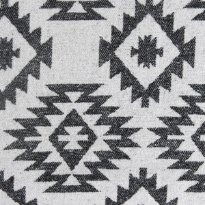 Hiend Accents Southwest Aztec Design Throw Blanket With Cozy Sherpa Backing For Ultimate Home Comfort And Style Black Front, 70% Polyester,20% Acrylic,10% Other,Back, 100% Polyester (Sherpa Fabric) Tr1932