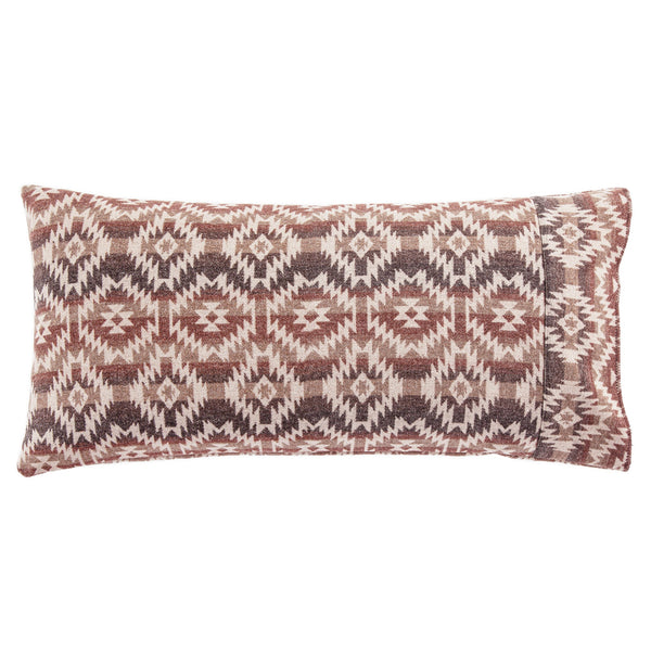Hiend Accents Mesa Wool Blend Self Cuff Pillowcase - Rustic Elegance With Ancestral Geometric Patterns In Earth Tones Multi Color 85% Polyester,15% Wool Tr1934ps-ks-oc