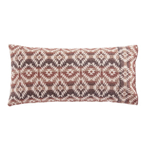 Hiend Accents Mesa Wool Blend Self Cuff Pillowcase - Rustic Elegance With Ancestral Geometric Patterns In Earth Tones Multi Color 85% Polyester,15% Wool Tr1934ps-ss-oc