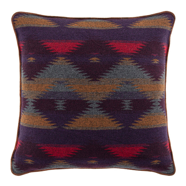 Hiend Accents Gila Wool Blend Euro Sham – Luxuriously Soft Aztec Patterned Design For Timeless Home Elegance Multi Color 85% Polyester,15% Wool Tr1935es-os-oc