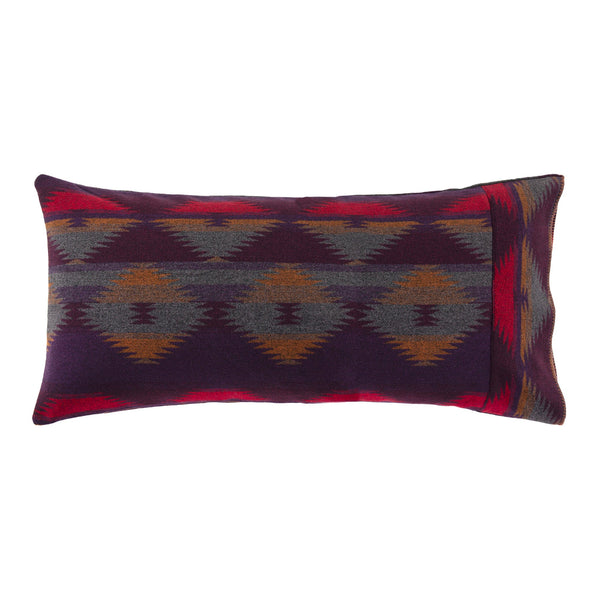 Hiend Accents Gila Wool Blend Self Cuff Pillowcase - Twilight Inspired Aztec Design For Cozy Home Decor Comfort Multi Color 85% Polyester,15% Wool Tr1935ps-ss-oc