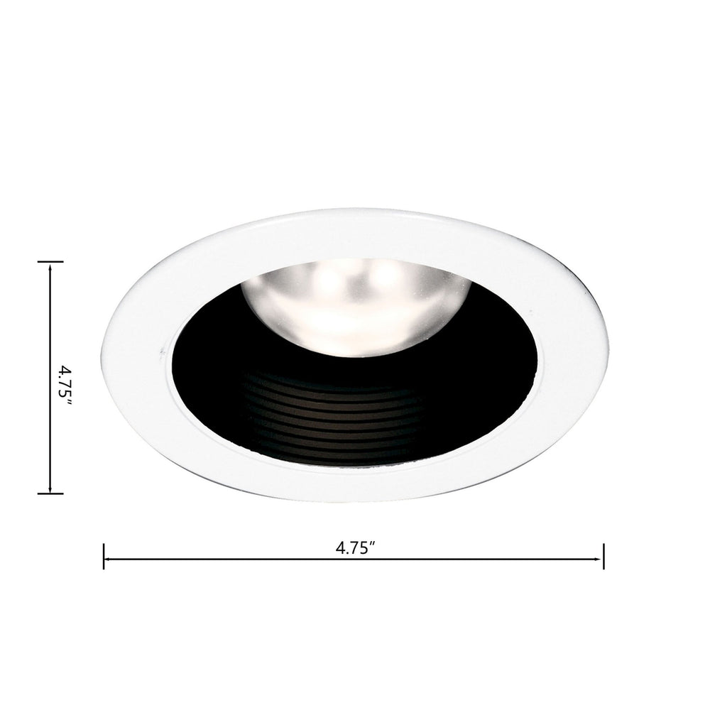 Thomas Lighting Lior Stepped Baffle Recessed Trim Matte Black Finish for Kitchen and Hallway Ambient Light TR401