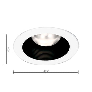 Thomas Lighting Lior Stepped Baffle Recessed Trim Matte Black Finish for Kitchen and Hallway Ambient Light TR401