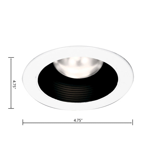 Thomas Lighting Lior Stepped Baffle Recessed Trim Matte Black Finish for Kitchen and Hallway Ambient Light TR401