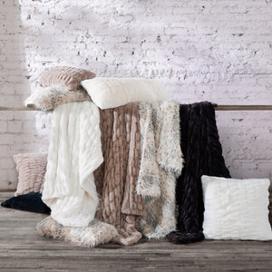 Hiend Accents Ermine Luxurious Double-sided Oversized Throw - Elegant Plush Comfort For Your Home Decor Style White Shell, 100% Polyester,Lining, 100% Polyester Tr5005-ls-wh