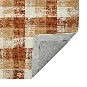 Amer Rugs Tartan Farmhouse Plaid Hand-tufted Area Rug - Luxurious 100% Wool, Perfect For High-traffic Spaces Orange Wool Tra103656