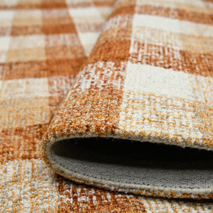Amer Rugs Tartan Farmhouse Plaid Hand-tufted Area Rug - Luxurious 100% Wool, Perfect For High-traffic Spaces Orange Wool Tra103656