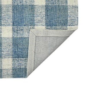 Amer Rugs Tartan Farmhouse Plaid Hand-tufted Area Rug - Luxurious 100% Wool, Perfect For High-traffic Spaces Blue Wool Tra110203