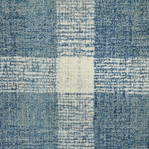 Amer Rugs Tartan Farmhouse Plaid Hand-tufted Area Rug - Luxurious 100% Wool, Perfect For High-traffic Spaces Blue Wool Tra110203