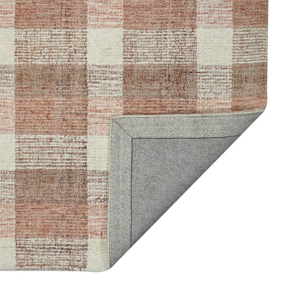 Amer Rugs Tartan Farmhouse Plaid Hand-tufted Area Rug - Luxurious 100% Wool, Perfect For High-traffic Spaces Rose Gold Wool Tra143656