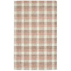 Amer Rugs Tartan Farmhouse Plaid Hand-tufted Area Rug - Luxurious 100% Wool, Perfect For High-traffic Spaces Rose Gold Wool Tra143656