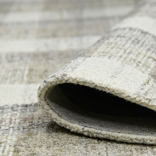 Amer Rugs Tartan Farmhouse Plaid Hand-tufted Area Rug - Luxurious 100% Wool, Perfect For High-traffic Spaces Sand Wool Tra40203