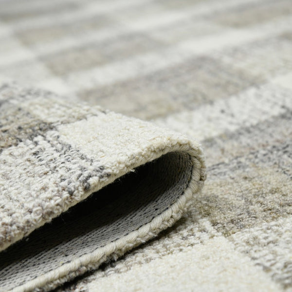 Amer Rugs Tartan Farmhouse Plaid Hand-tufted Area Rug - Luxurious 100% Wool, Perfect For High-traffic Spaces Sand Wool Tra40203