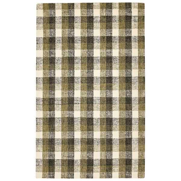 Amer Rugs Tartan Farmhouse Plaid Hand-tufted Area Rug - Luxurious 100% Wool, Perfect For High-traffic Spaces Khaki Wool Tra50203