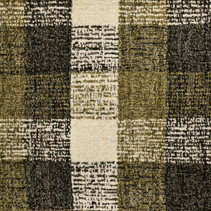 Amer Rugs Tartan Farmhouse Plaid Hand-tufted Area Rug - Luxurious 100% Wool, Perfect For High-traffic Spaces Khaki Wool Tra50203