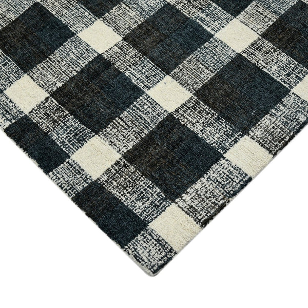 Amer Rugs Tartan Farmhouse Plaid Hand-tufted Area Rug - Luxurious 100% Wool, Perfect For High-traffic Spaces Charcoal Wool Tra60203