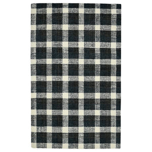 Amer Rugs Tartan Farmhouse Plaid Hand-tufted Area Rug - Luxurious 100% Wool, Perfect For High-traffic Spaces Charcoal Wool Tra60203