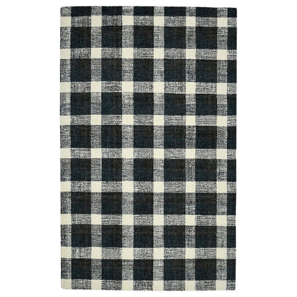 Amer Rugs Tartan Farmhouse Plaid Hand-tufted Area Rug - Luxurious 100% Wool, Perfect For High-traffic Spaces Charcoal Wool Tra60203
