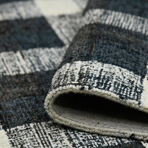 Amer Rugs Tartan Farmhouse Plaid Hand-tufted Area Rug - Luxurious 100% Wool, Perfect For High-traffic Spaces Charcoal Wool Tra60203