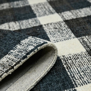 Amer Rugs Tartan Farmhouse Plaid Hand-tufted Area Rug - Luxurious 100% Wool, Perfect For High-traffic Spaces Charcoal Wool Tra60203