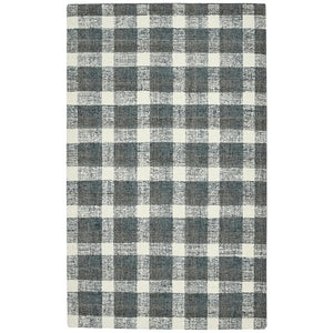 Amer Rugs Tartan Farmhouse Plaid Hand-tufted Area Rug - Luxurious 100% Wool, Perfect For High-traffic Spaces Dark Gray Wool Tra83656