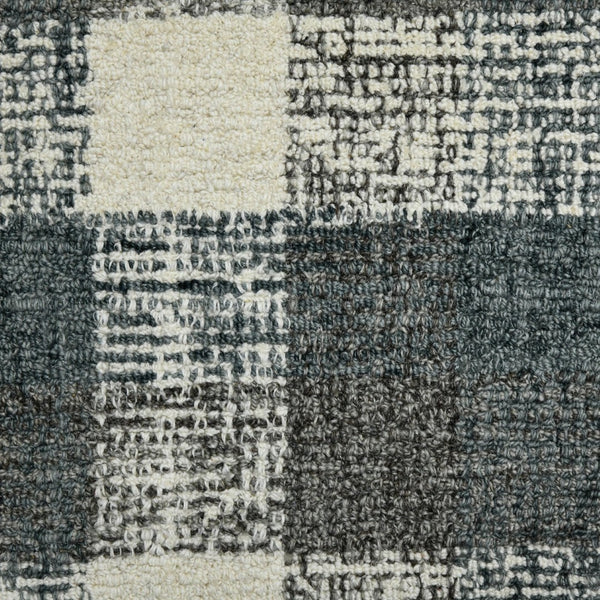 Amer Rugs Tartan Farmhouse Plaid Hand-tufted Area Rug - Luxurious 100% Wool, Perfect For High-traffic Spaces Dark Gray Wool Tra83656