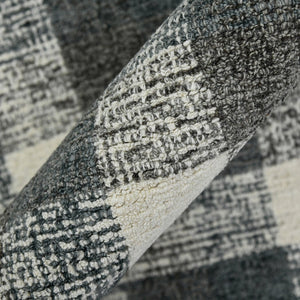 Amer Rugs Tartan Farmhouse Plaid Hand-tufted Area Rug - Luxurious 100% Wool, Perfect For High-traffic Spaces Dark Gray Wool Tra83656