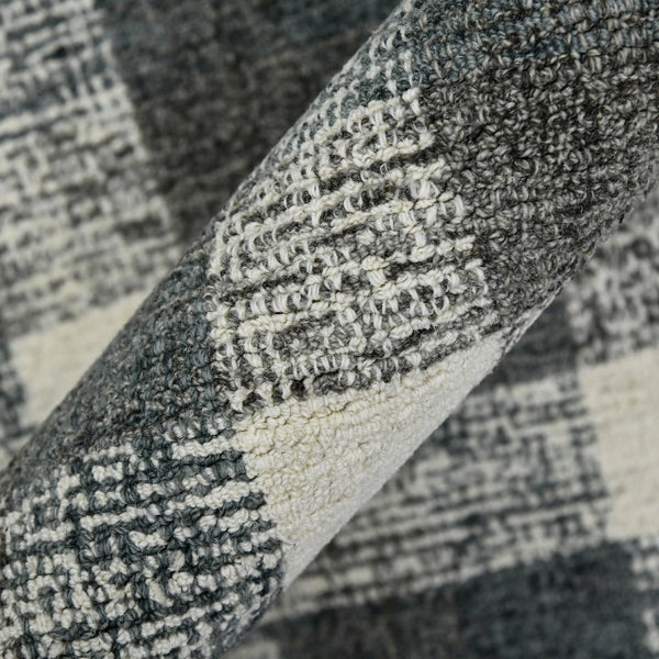 Amer Rugs Tartan Farmhouse Plaid Hand-tufted Area Rug - Luxurious 100% Wool, Perfect For High-traffic Spaces Dark Gray Wool Tra83656