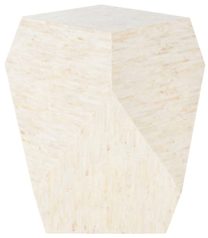 Safavieh Lea Mosaic Geometric Side Table - Chic Accent For Living Room, Entryway, Or Bedroom Décor, 19.7" W TRB1010A
